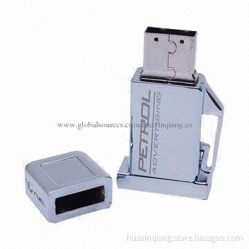 USB Flash Memory with Metal Material, Logo Design, 128MB to 64GB Capacity, USB2.0/3.0